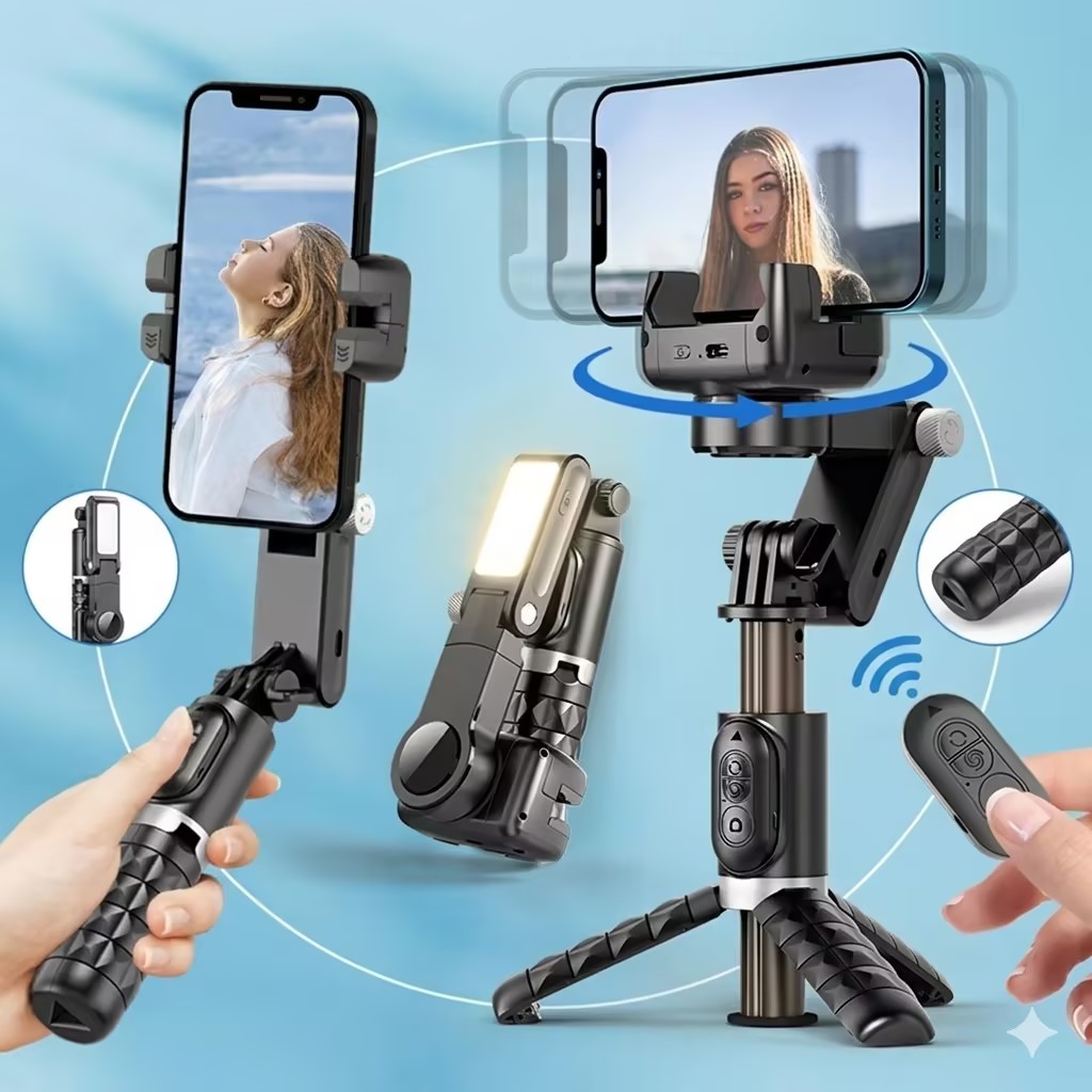 Auto Tracking Tripod - 360° Rotation Auto Tracking Gimbal Stabilizer