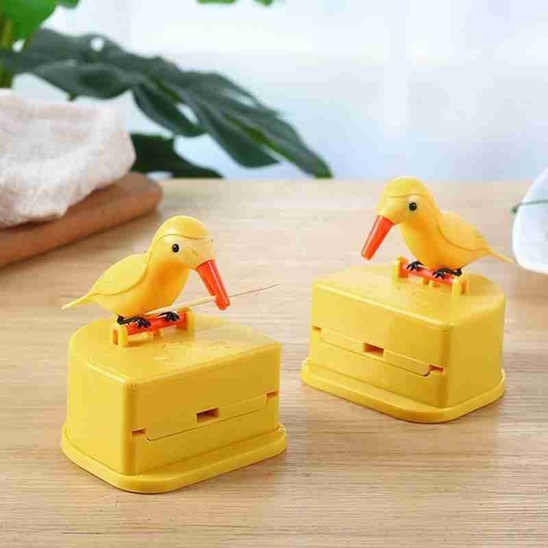 Gadget Q - New Small Bird Toothpick Container Automatic
