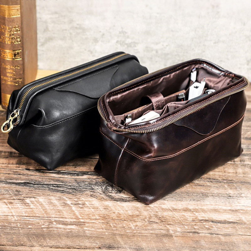 Electronics Gadgets For Men - Genuine Leather Electronic Organizer Bag Durable