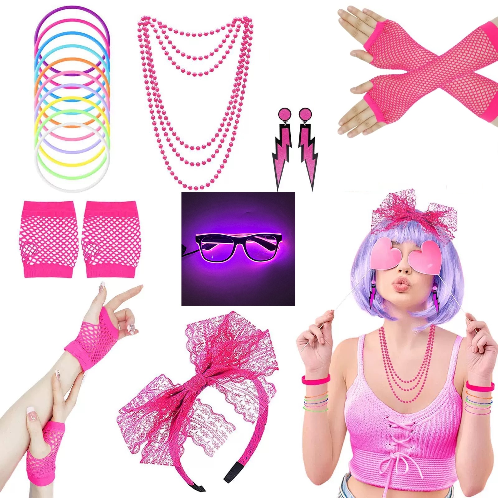 1980s Dance Party Accessories  - Led Gloves Music recensie en prijs