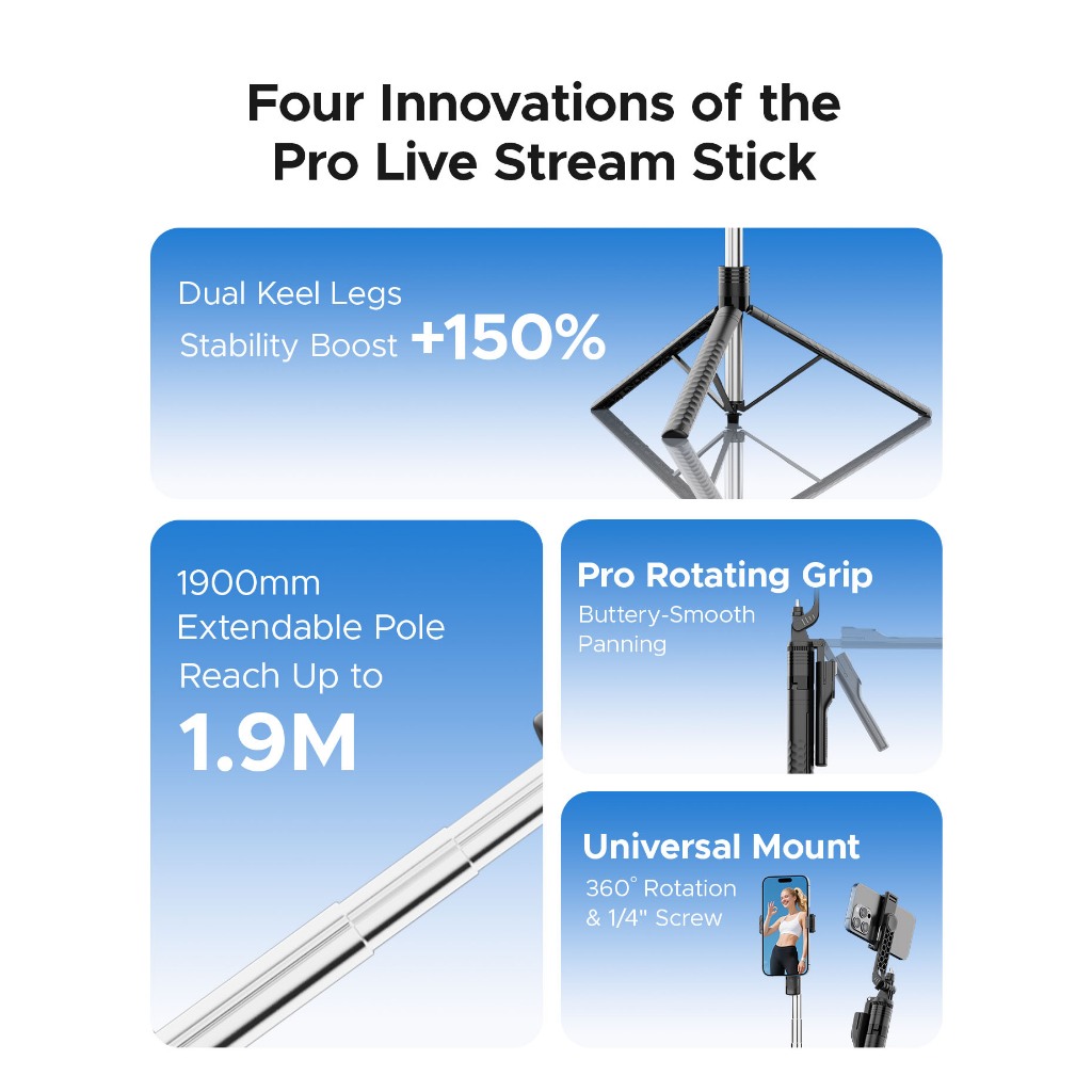 ORICO Bluetooth Selfie Stick w - Auto Tracking Tripod recensie en prijs