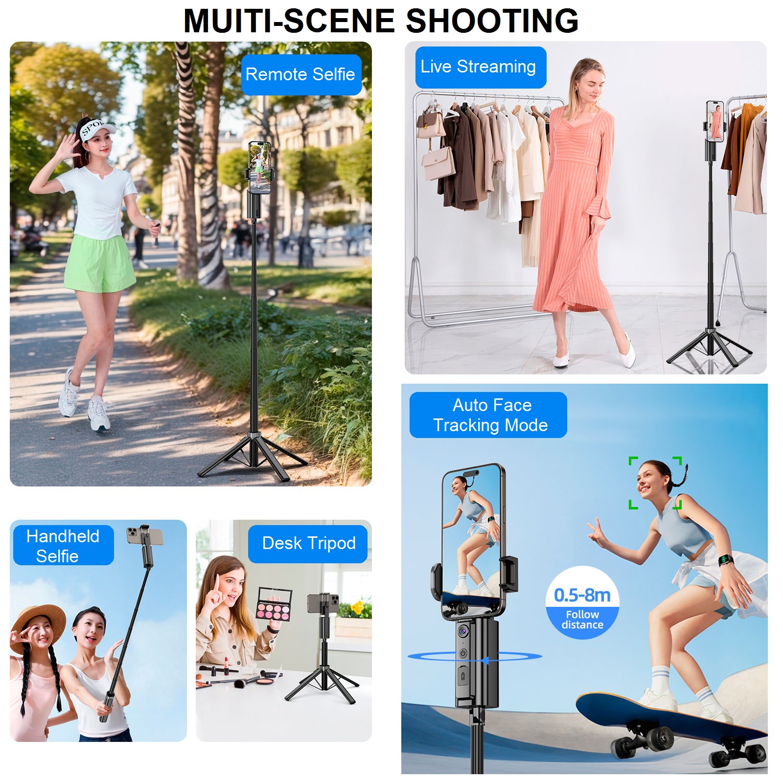 Auto Face Tracking Tripod 360° - Auto Tracking Tripod recensie en prijs