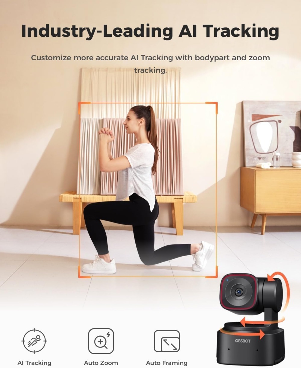 4K UHD AI Auto Tracking PTZ We - Auto Tracking Tripod recensie en prijs