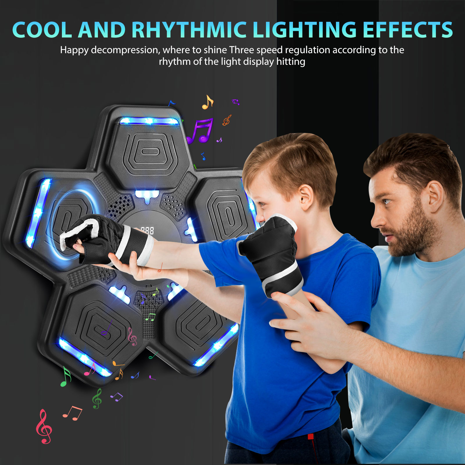 Kids Music Boxing Machine Wall - Led Gloves Music recensie en prijs