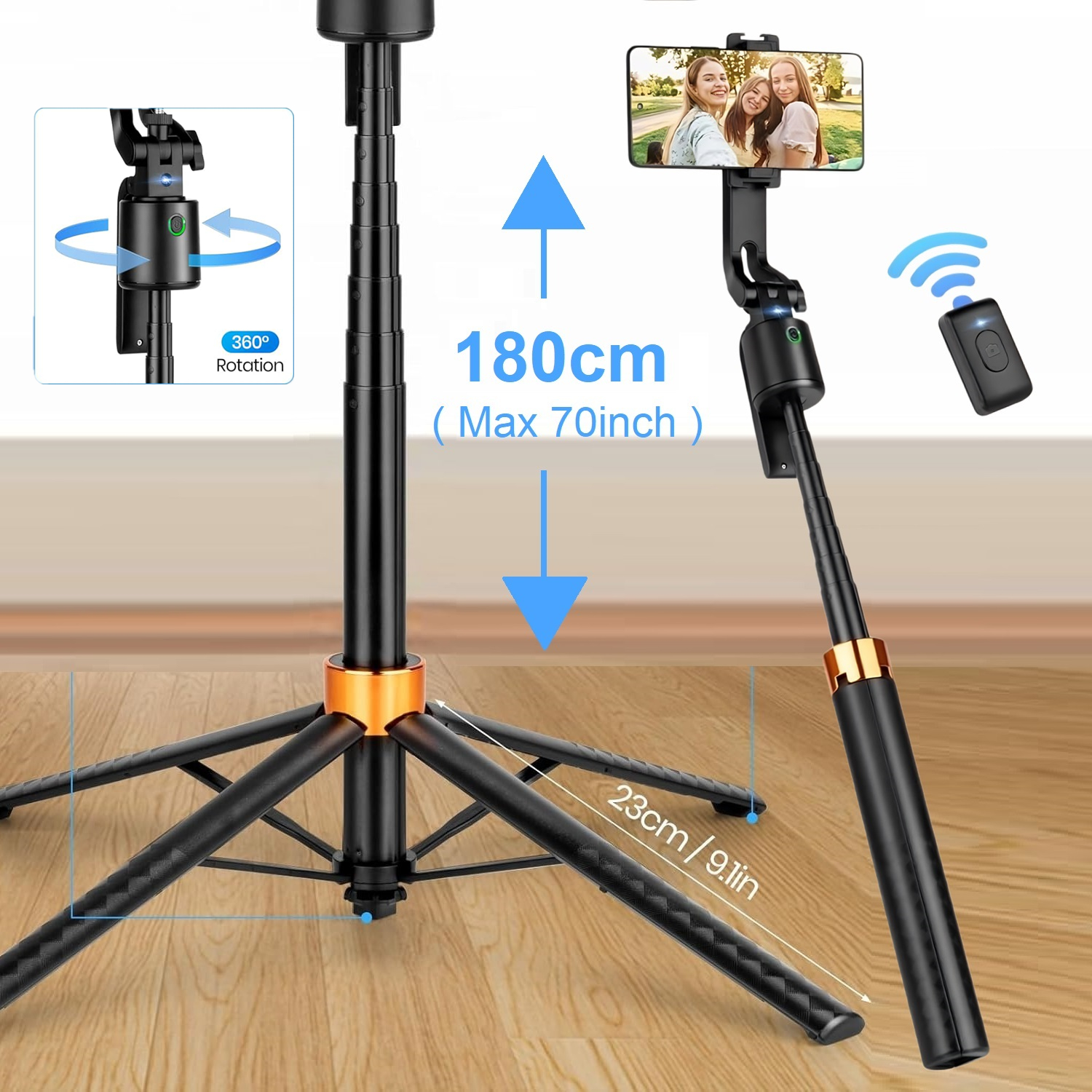 180cm/71in Tall Foldable Tripo - Auto Tracking Tripod recensie en prijs