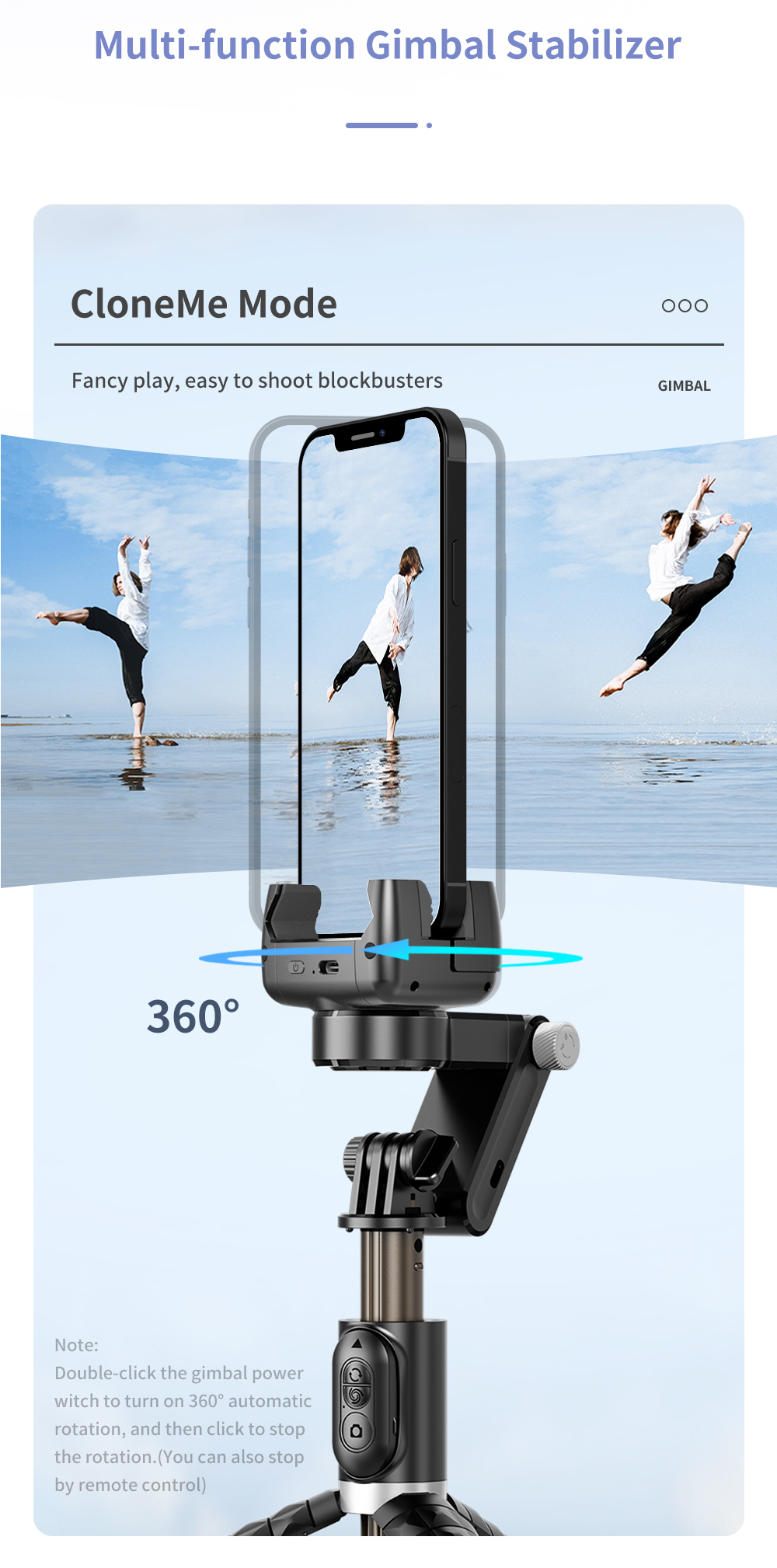 Auto Tracking Phone Gimbal Sta - Auto Tracking Tripod recensie en prijs